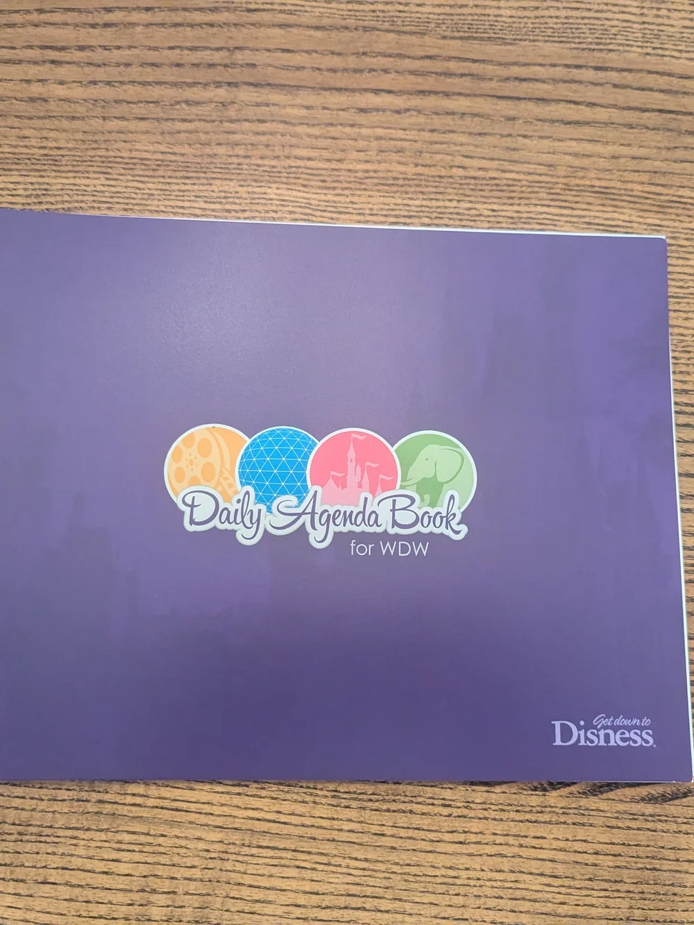NWOT Disness Daily Agenda Book Disney World Spiral Bound Planner